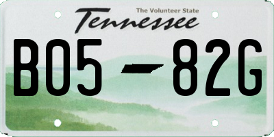 TN license plate B0582G