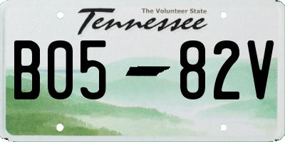 TN license plate B0582V