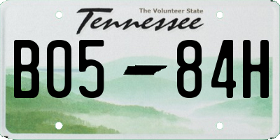 TN license plate B0584H