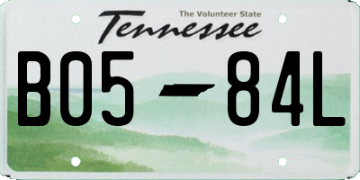 TN license plate B0584L
