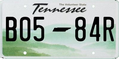 TN license plate B0584R