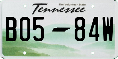 TN license plate B0584W