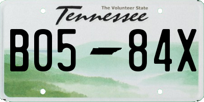 TN license plate B0584X