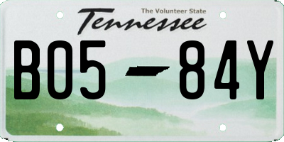 TN license plate B0584Y