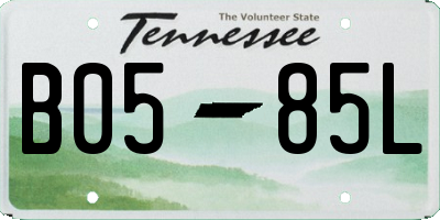 TN license plate B0585L