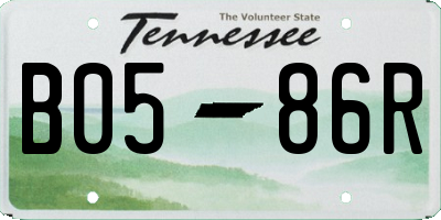 TN license plate B0586R
