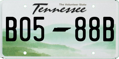 TN license plate B0588B