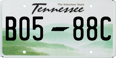 TN license plate B0588C