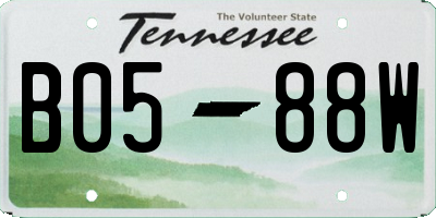 TN license plate B0588W