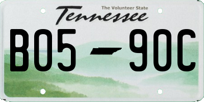 TN license plate B0590C