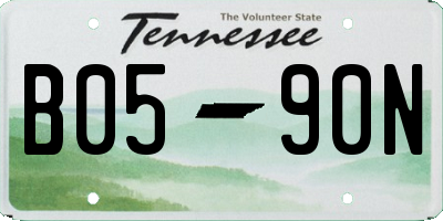 TN license plate B0590N