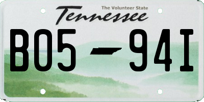 TN license plate B0594I