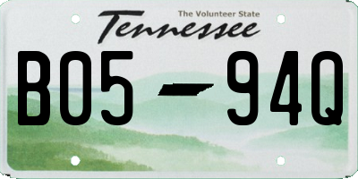 TN license plate B0594Q