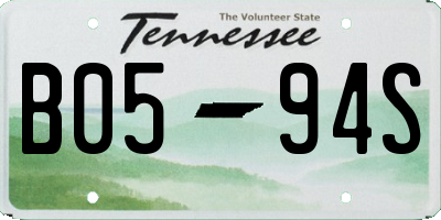 TN license plate B0594S
