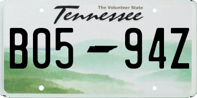 TN license plate B0594Z