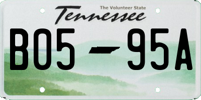 TN license plate B0595A