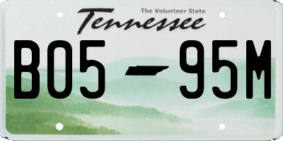 TN license plate B0595M