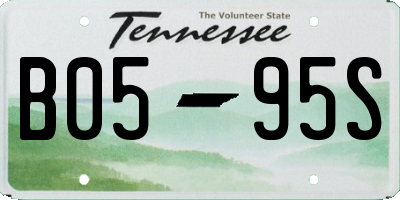 TN license plate B0595S