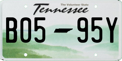 TN license plate B0595Y