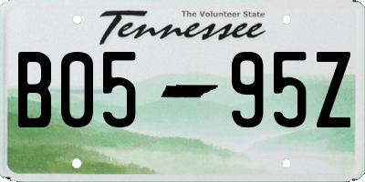 TN license plate B0595Z