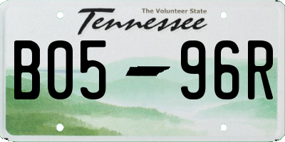 TN license plate B0596R