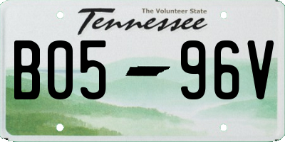 TN license plate B0596V