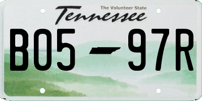 TN license plate B0597R