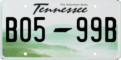 TN license plate B0599B