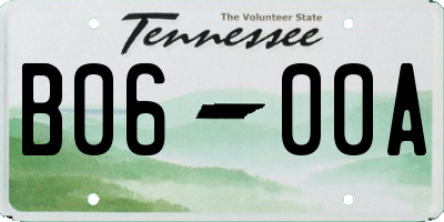 TN license plate B0600A