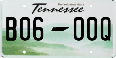 TN license plate B0600Q