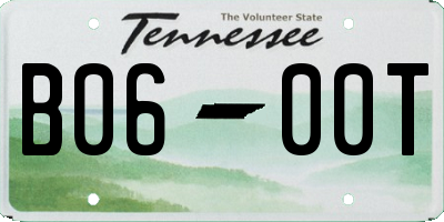 TN license plate B0600T