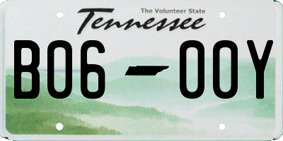 TN license plate B0600Y