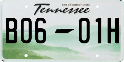 TN license plate B0601H