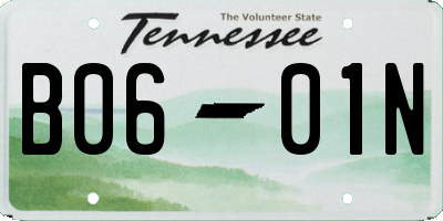 TN license plate B0601N