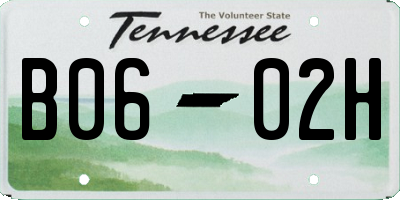 TN license plate B0602H