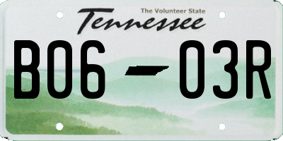 TN license plate B0603R