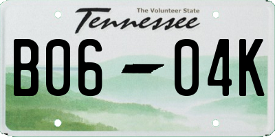TN license plate B0604K