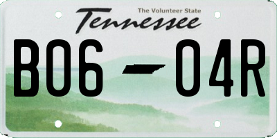 TN license plate B0604R