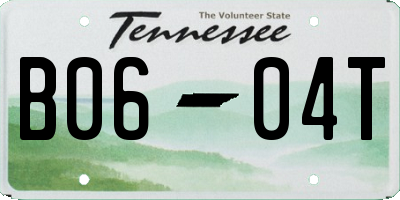 TN license plate B0604T