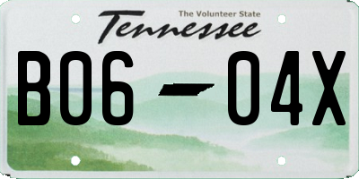 TN license plate B0604X