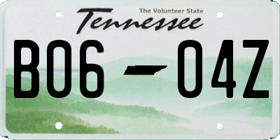TN license plate B0604Z