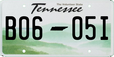 TN license plate B0605I