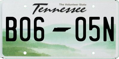 TN license plate B0605N