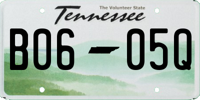 TN license plate B0605Q