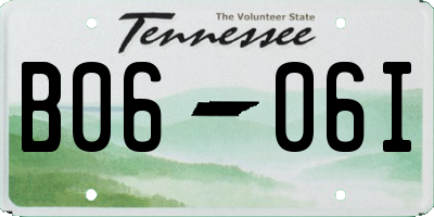 TN license plate B0606I