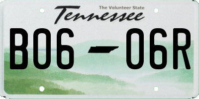 TN license plate B0606R