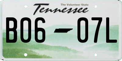 TN license plate B0607L