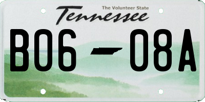 TN license plate B0608A