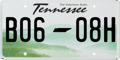 TN license plate B0608H