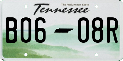 TN license plate B0608R
